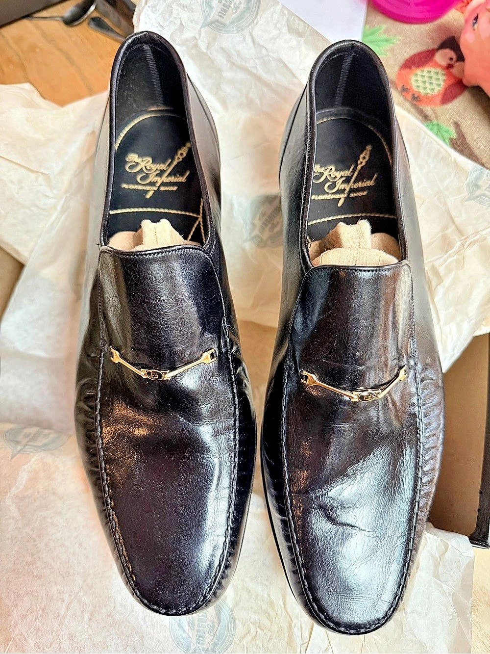 Florsheim Royal Imperial Men's Leather Loafers Black US 11 D